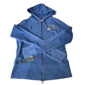 Maurices Full Zip Waikiki Surf Tropical Blue Hoodie Size Women’s Large Y2K